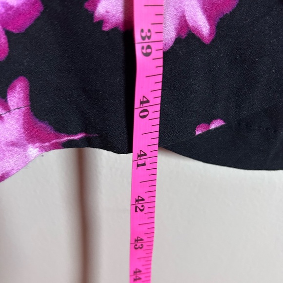 NWT Ava & Viv Woman Wrap Dress Black With Fusica Purple/Pink Floral Size XXL - Picture 12 of 13